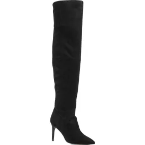 Aqua Womens Lola Faux Suede High Heel Dress Boots