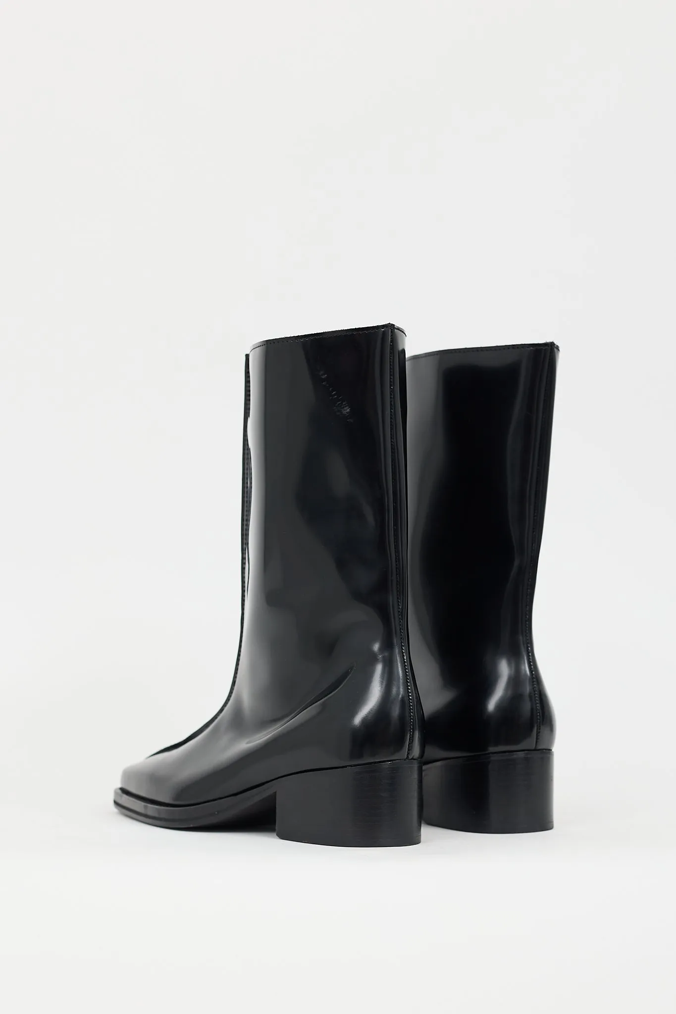 Black Patent Leather Boot