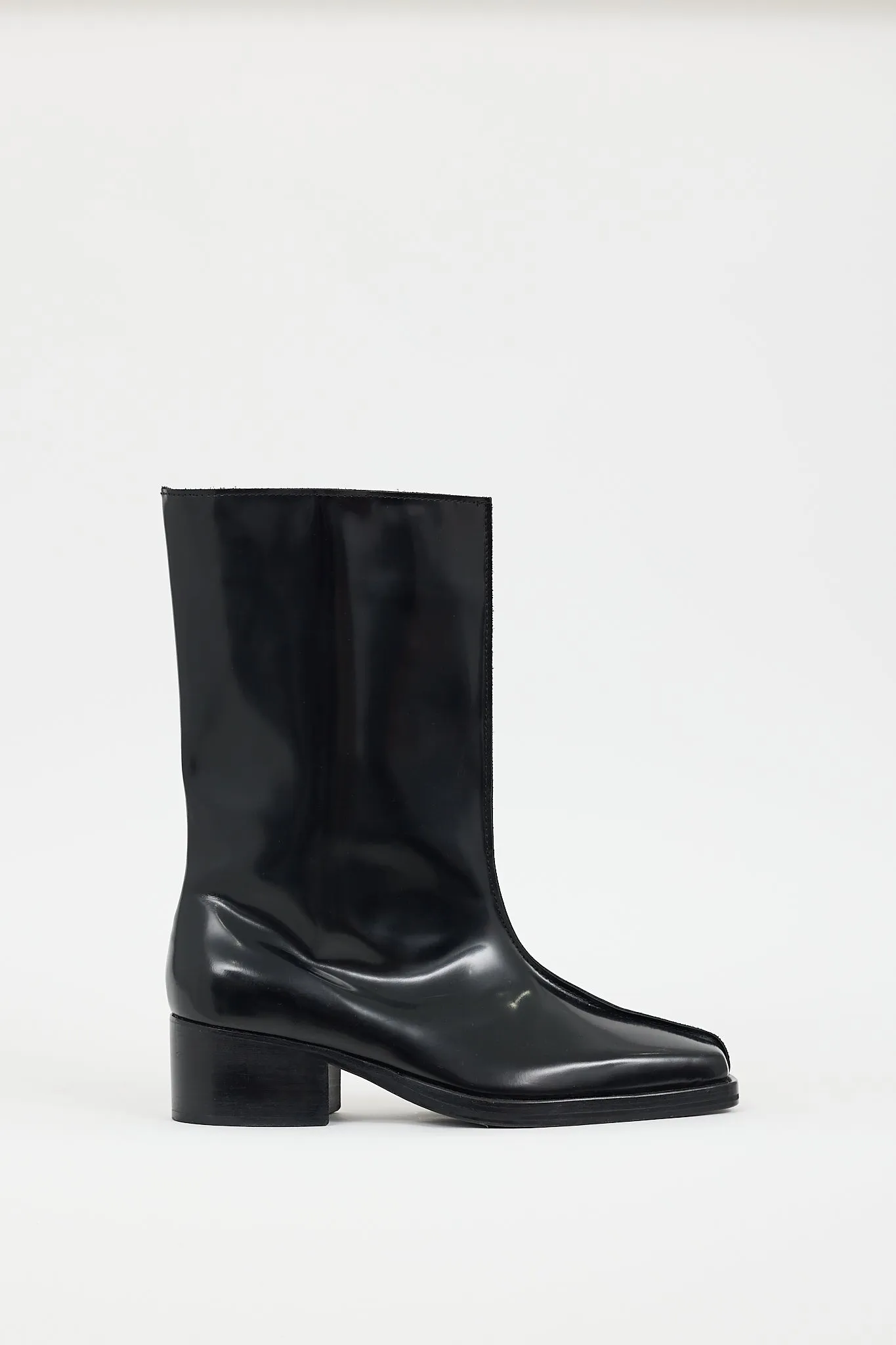 Black Patent Leather Boot