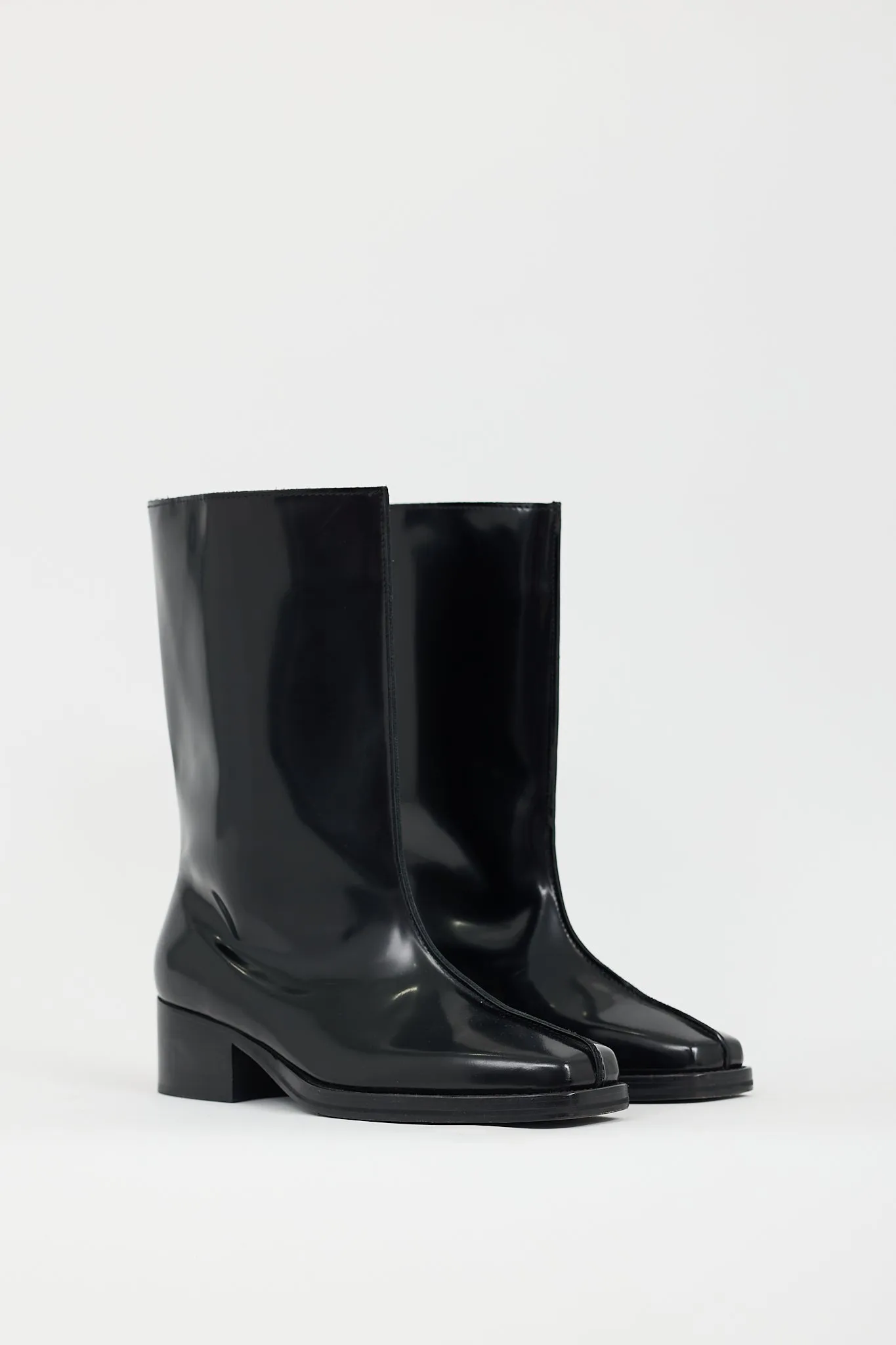 Black Patent Leather Boot