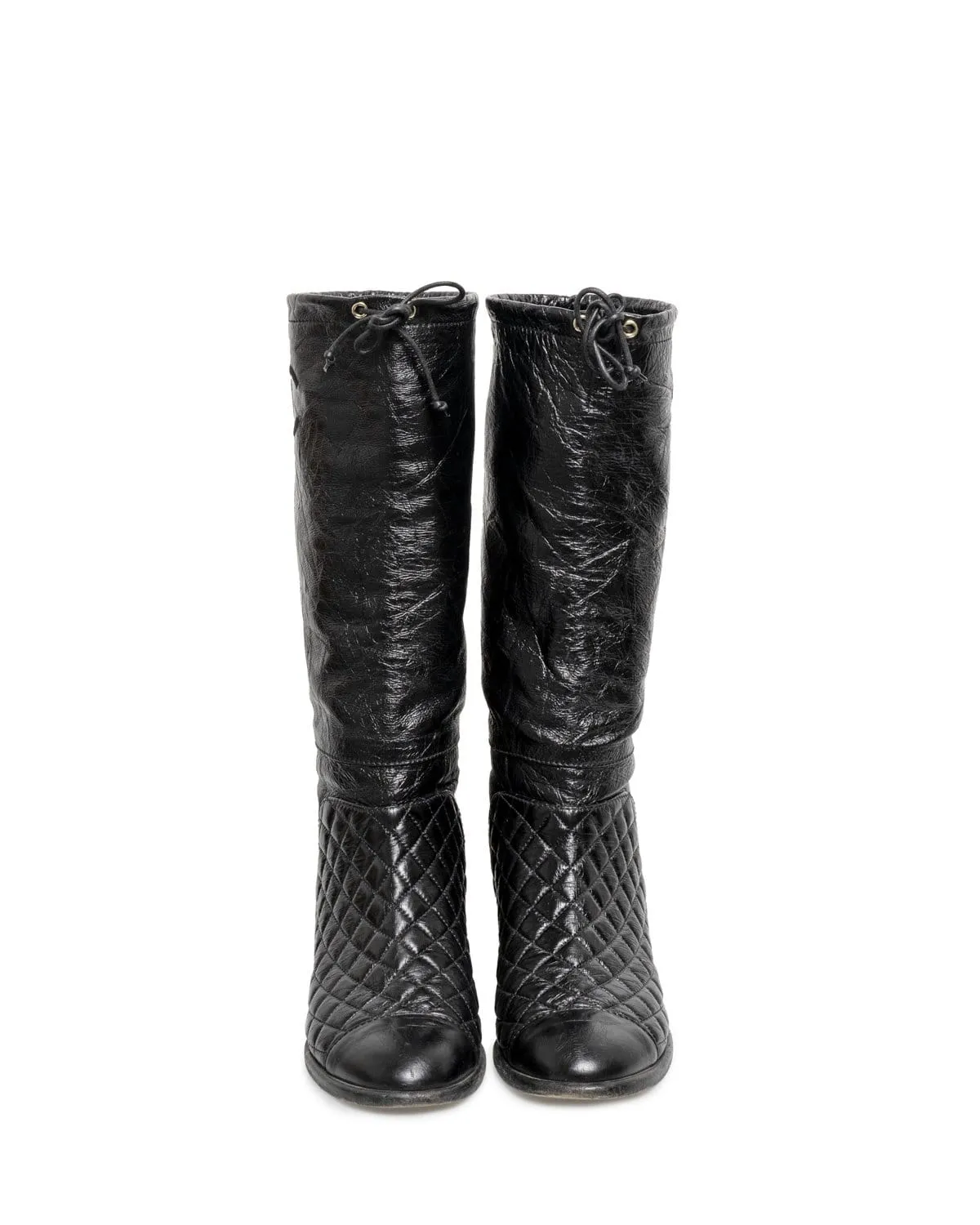Chanel Boots Size 40 Patent - ADL1596