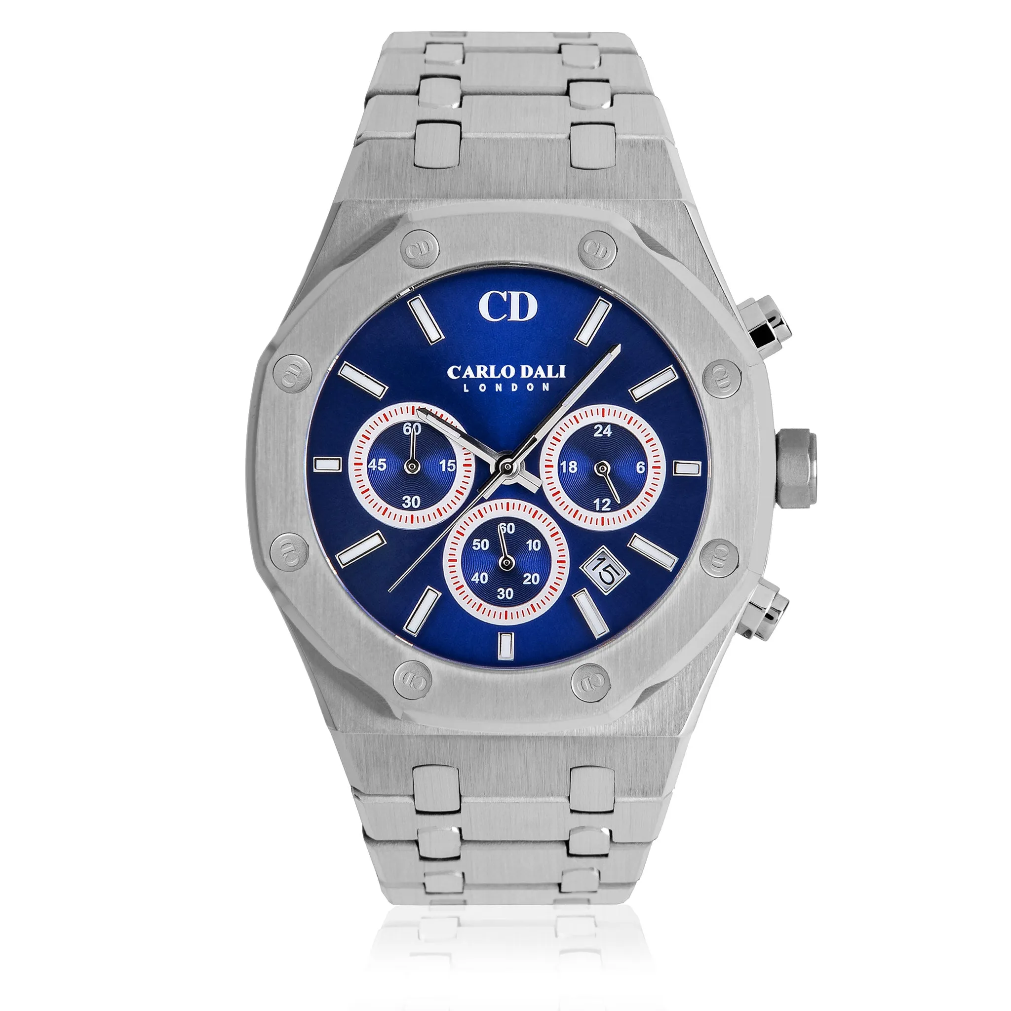 Chronograph metal Blue watch