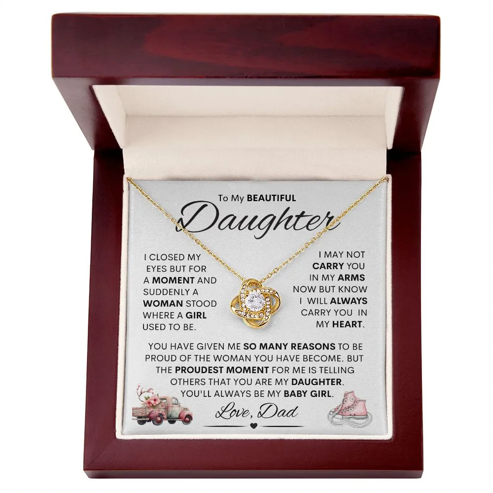 Daughter from Dad (sneakers) / Love Knot Necklace