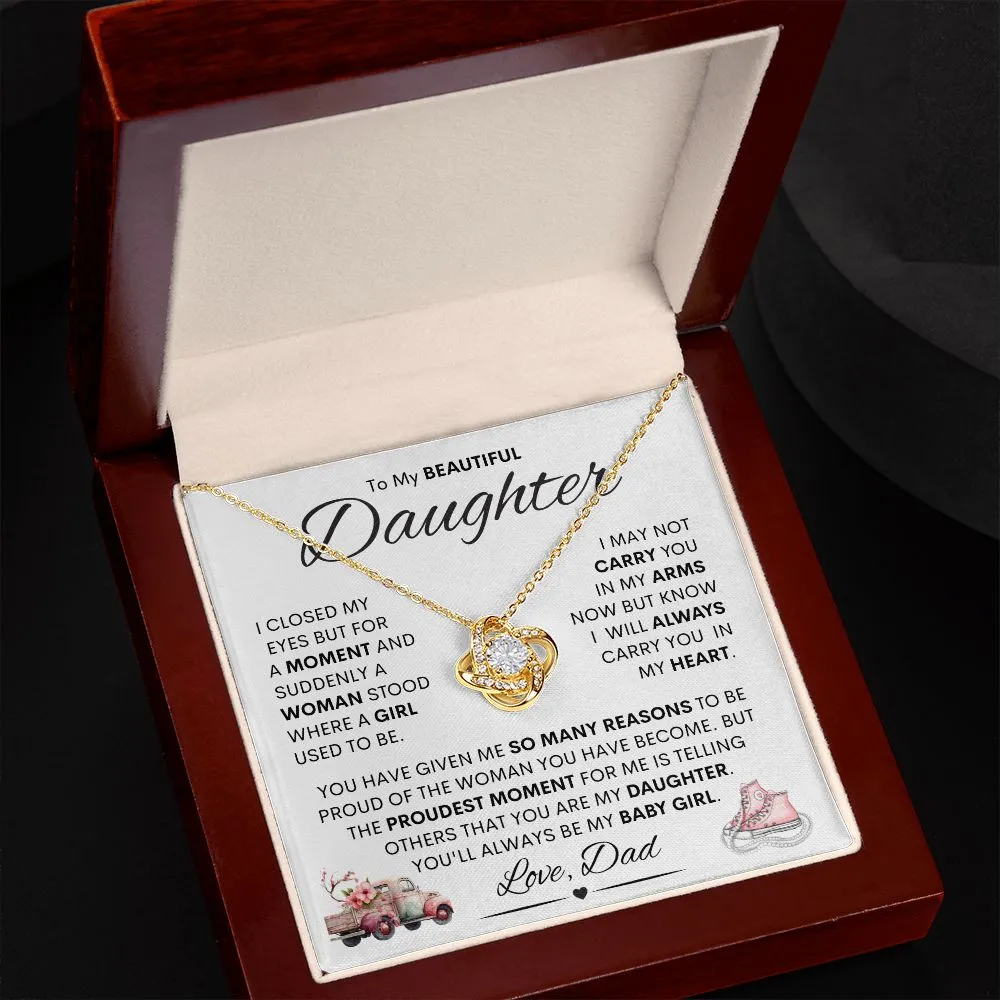 Daughter from Dad (sneakers) / Love Knot Necklace