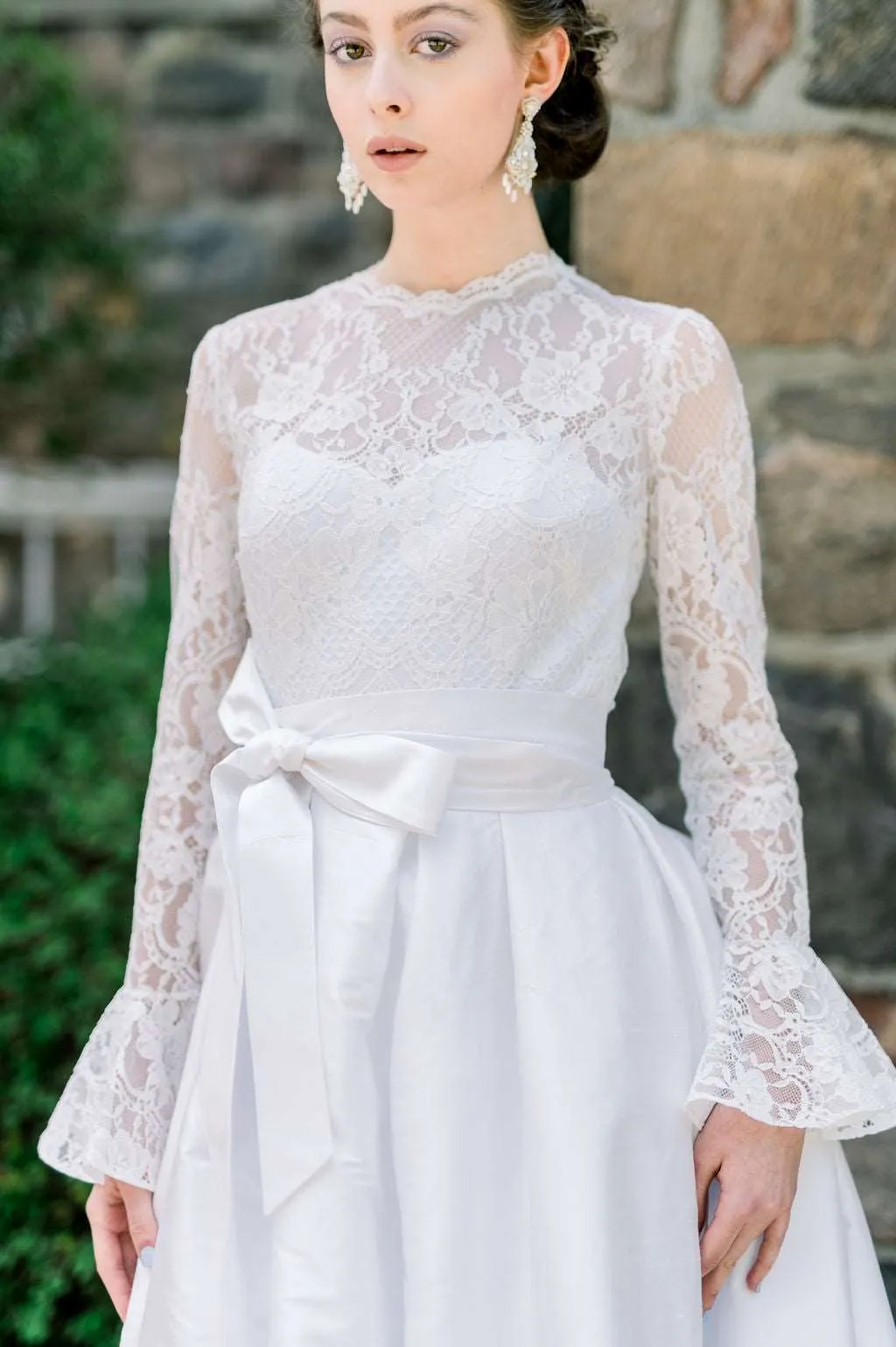 EYRE Short Wedding Dress with Overskirt