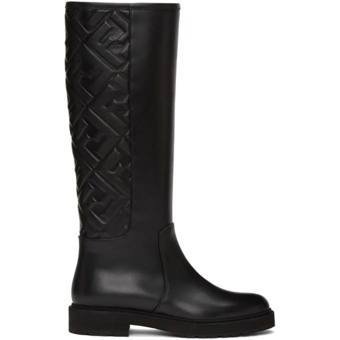 Fendi Black Forever Fendi Tall Boots
