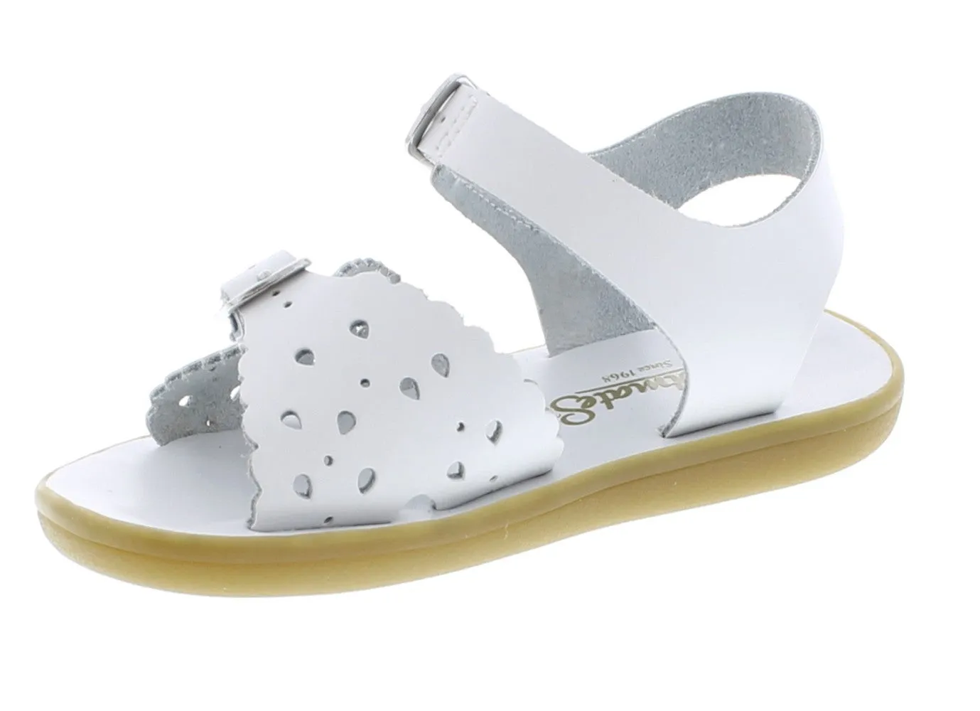 Footmates Girls Shoes - Classic Ariel Sandals - White