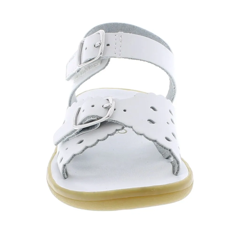 Footmates Girls Shoes - Classic Ariel Sandals - White