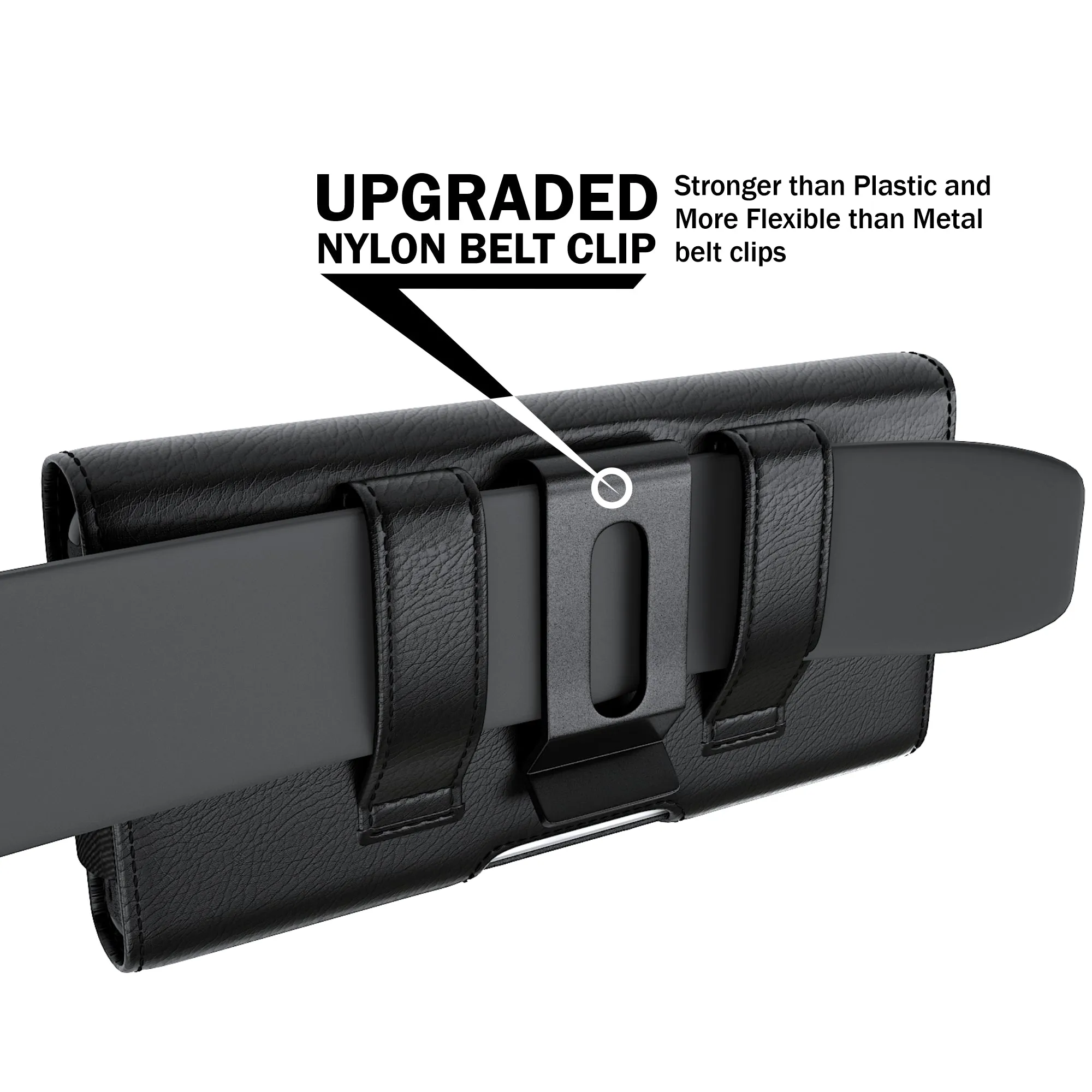 iPhone 14, 14 Pro Cell Phone Belt Holster Case with Credit Card Storage
