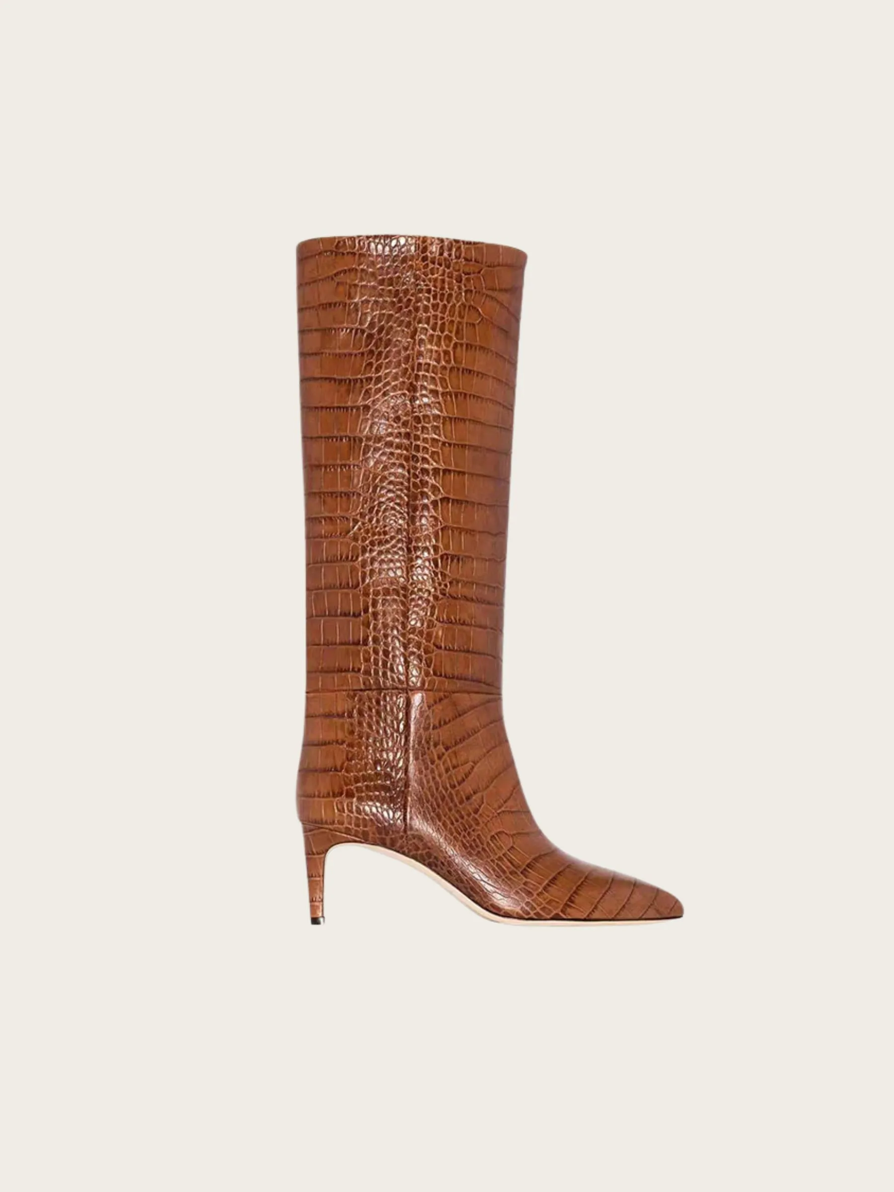 Irma Croc-Embossed Knee-High Boots