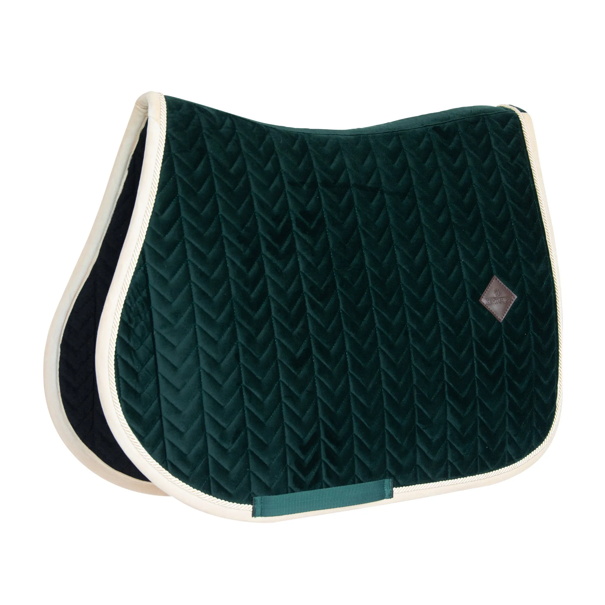 Matching Set Velvet Contrast Pine Green