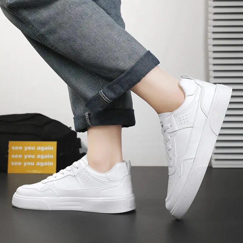 Men's casual shoes four seasons thick soles anti slip comfortable breathable shoes fashion soft soles youth slow walking shoes