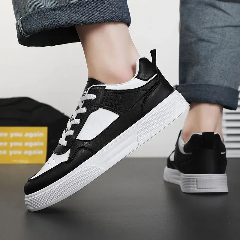 Men's casual shoes four seasons thick soles anti slip comfortable breathable shoes fashion soft soles youth slow walking shoes