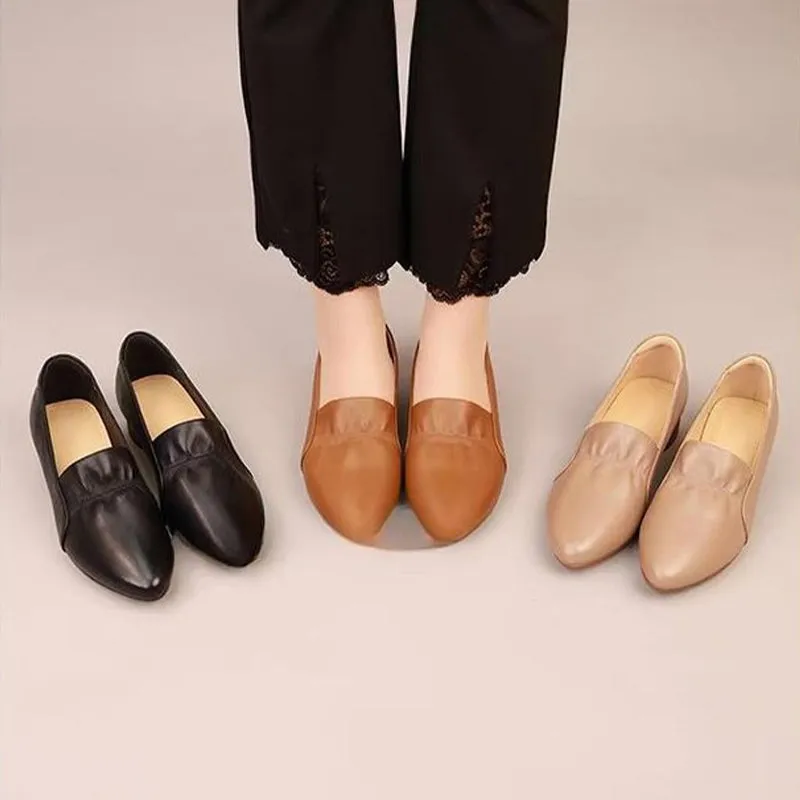💥NEW HOT SALES 57% OFF🔥Women's Comfortable Low Heel Synthetic Leather Shoes