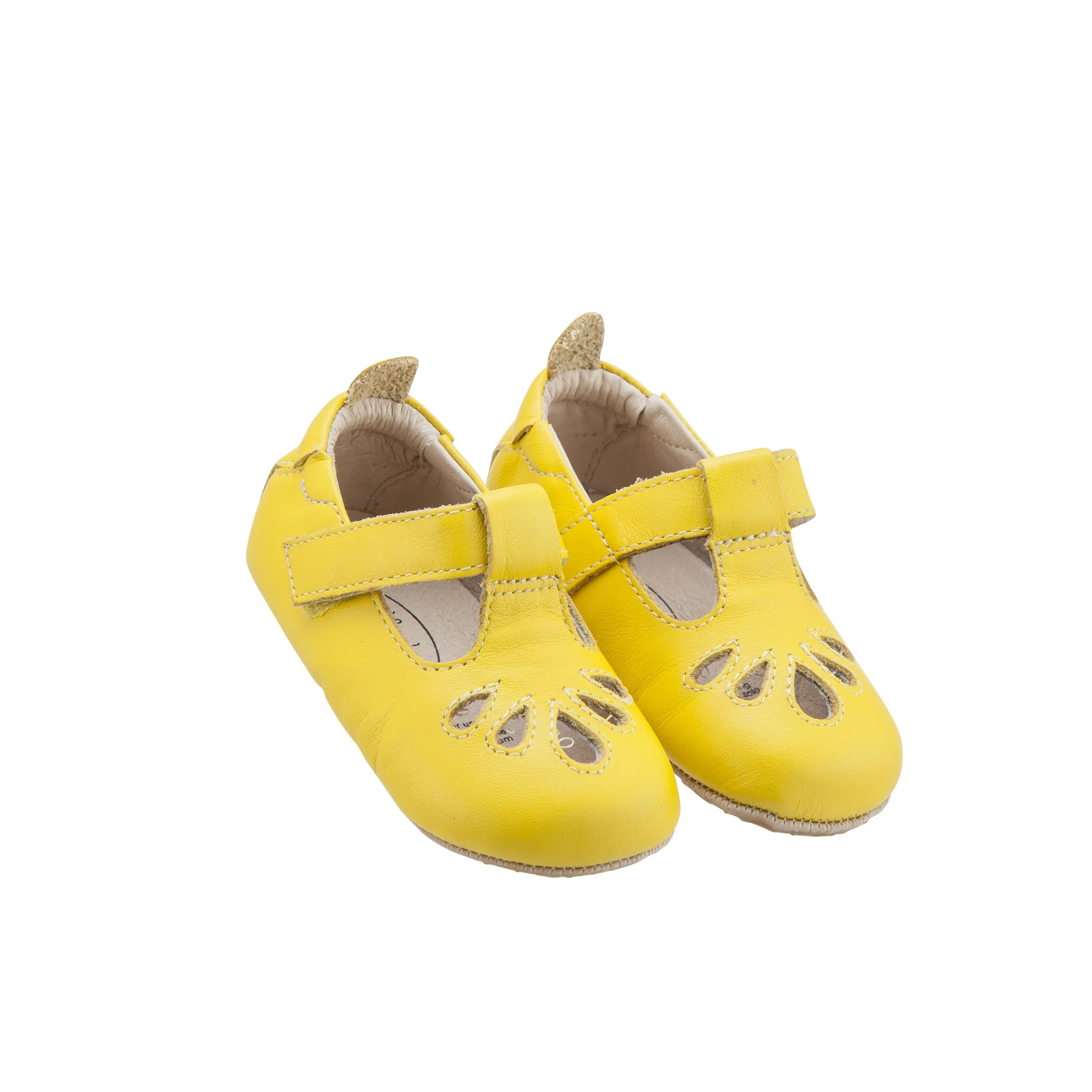 Old Soles Girl's Petal T-Strap First Walker Mary Jane, Sunflower