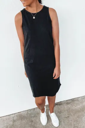 One In Eight Slub Midi Black
