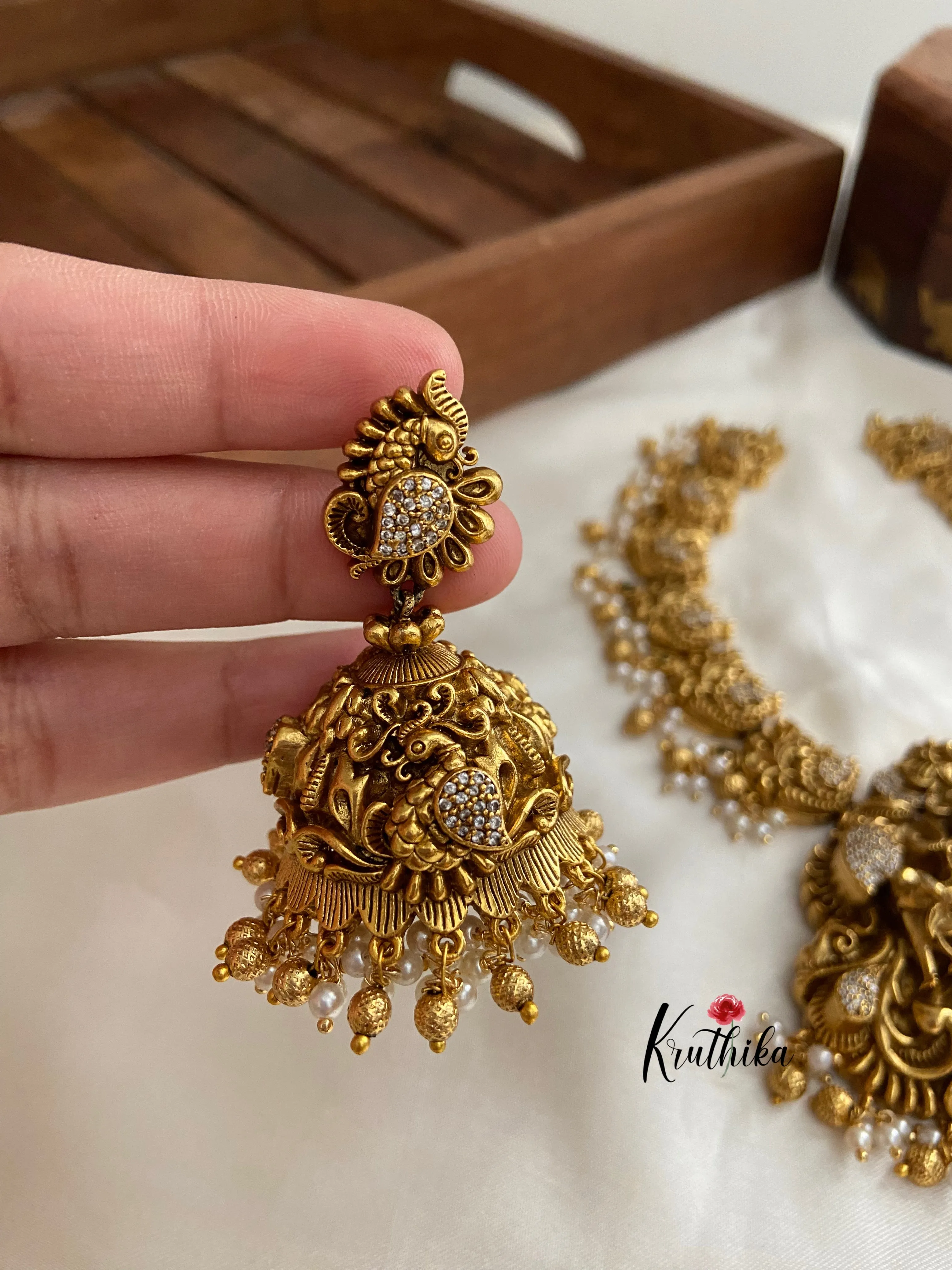 Premium polish Radha krishna necklace NC752