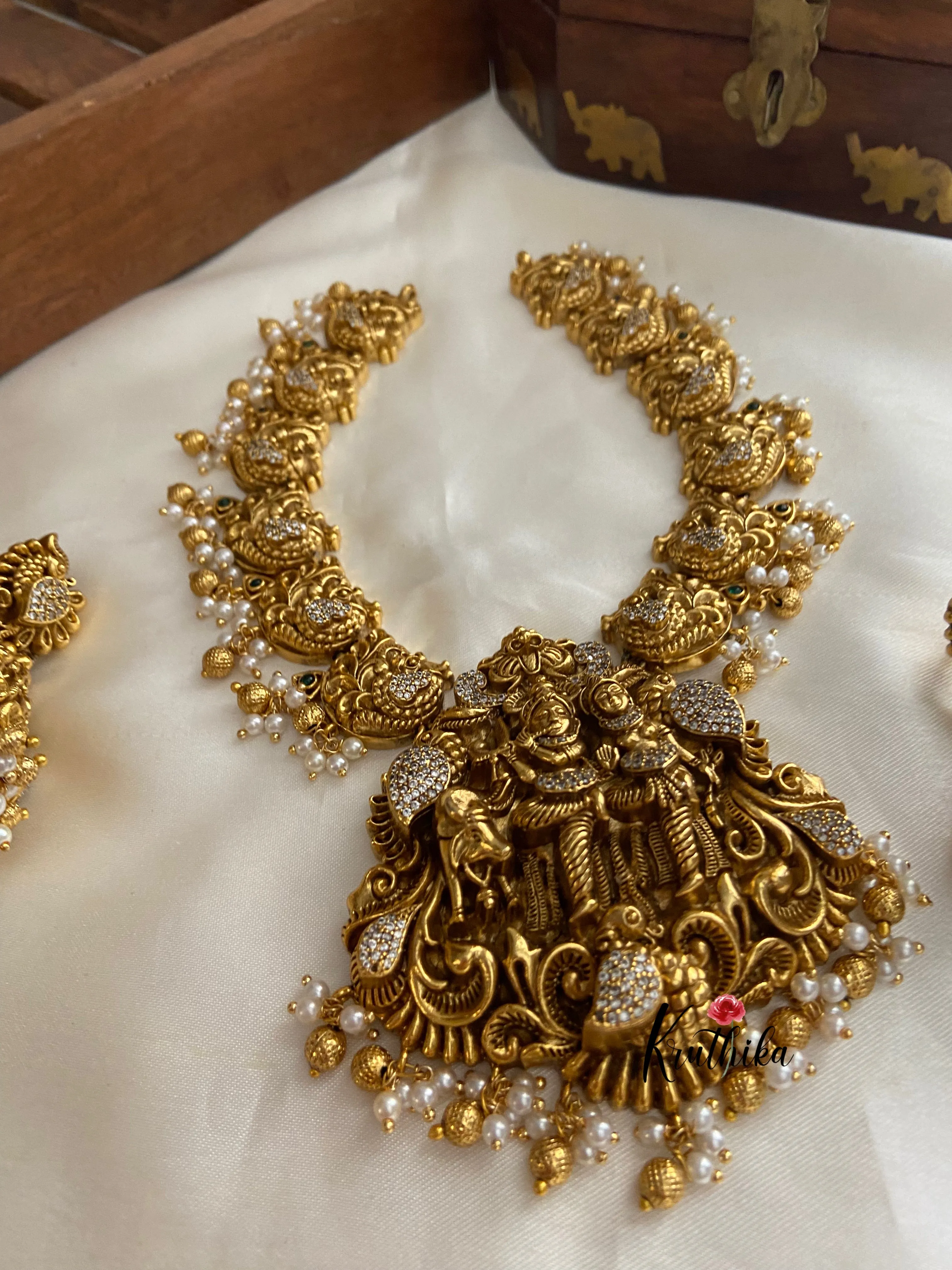 Premium polish Radha krishna necklace NC752