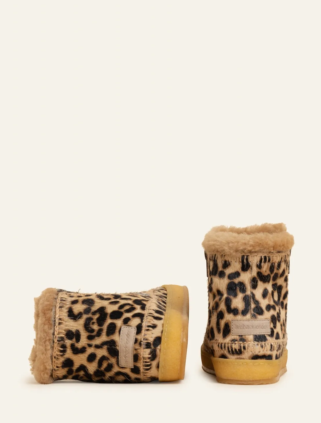 Setsu Crochet Boot Caramel Leopard Suede