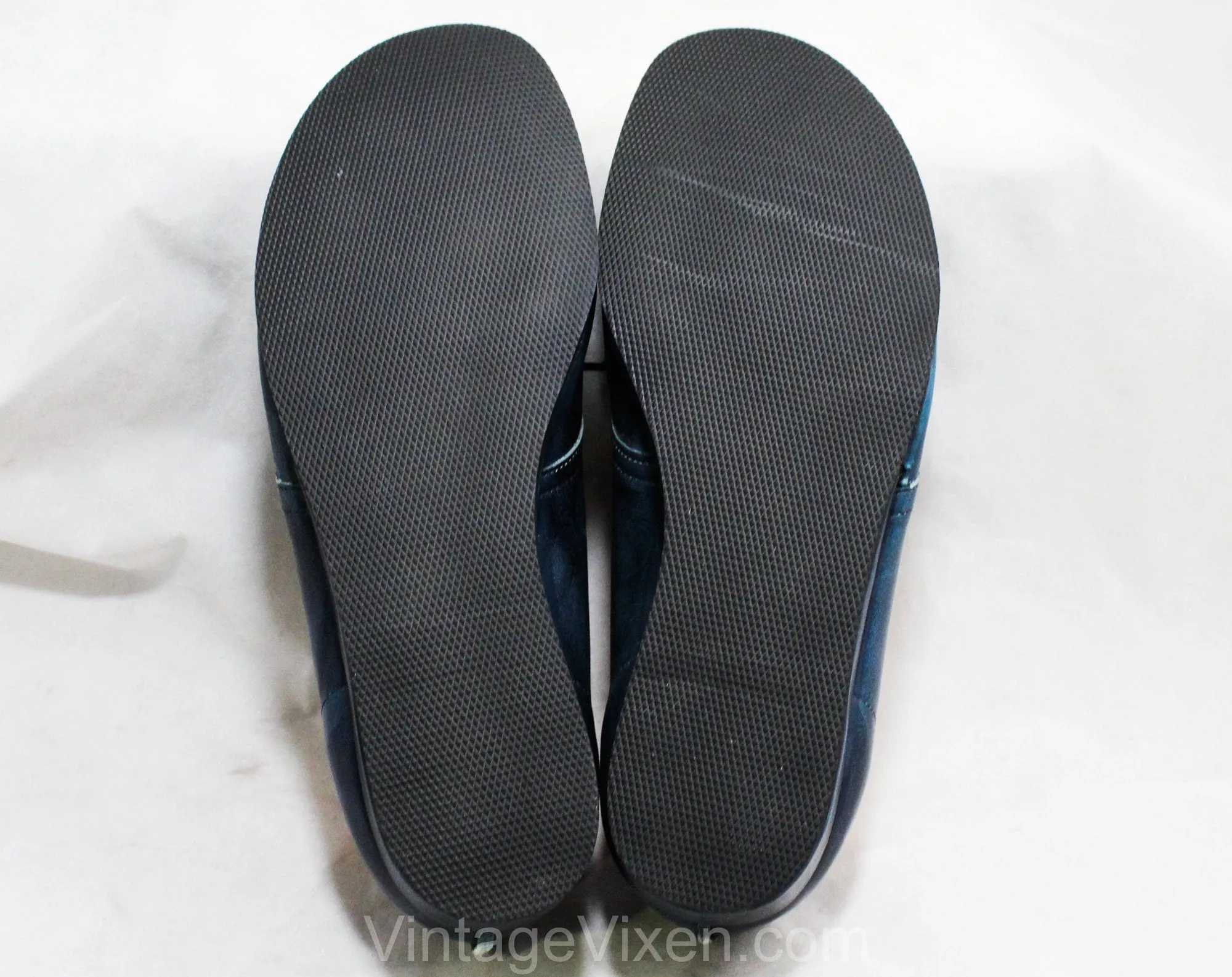 Size 3 Retro Blue 1960s Sneakers - Childrens Teens 60s 70s Shoes - Casual Leather Round Toe Tie Laces - Old School Deadstock - 50596